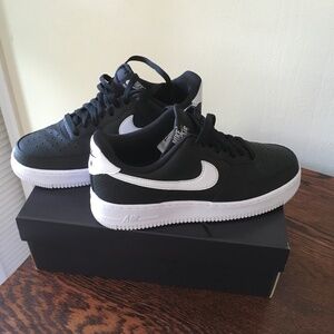 Nike Air Force 1 '07, black and white, women's size 9